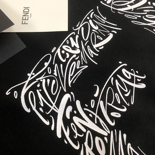 フェンディカップルコットン半袖Tシャツ