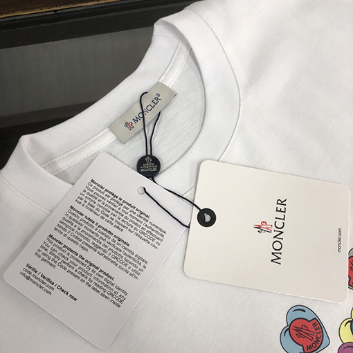 モンクレールハートプリント半袖Tシャツ