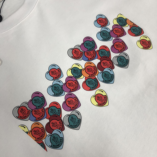 モンクレールハートプリント半袖Tシャツ