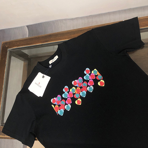 モンクレールハートプリント半袖Tシャツ