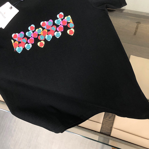 モンクレールハートプリント半袖Tシャツ