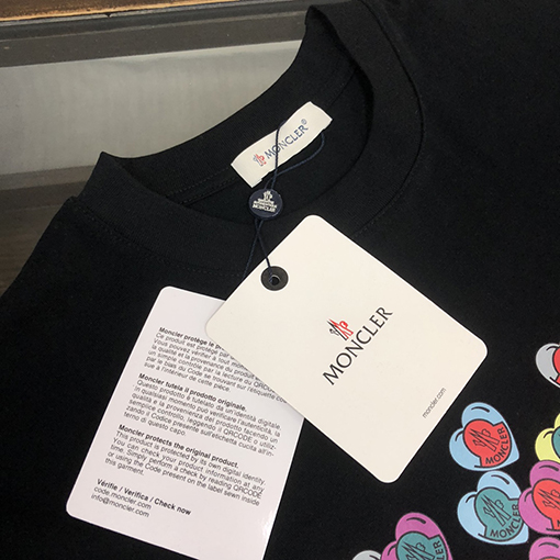 モンクレールハートプリント半袖Tシャツ