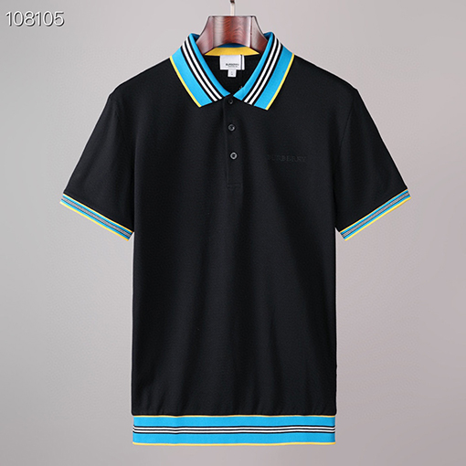 バーバリー新しいメンズ半袖ラペルTシャツ