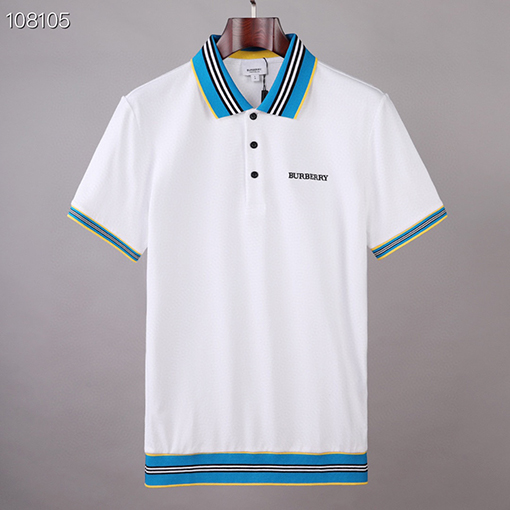 バーバリー新しいメンズ半袖ラペルTシャツ