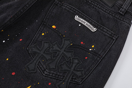 クロムハーツ クロス刺繍の古いジーンズ