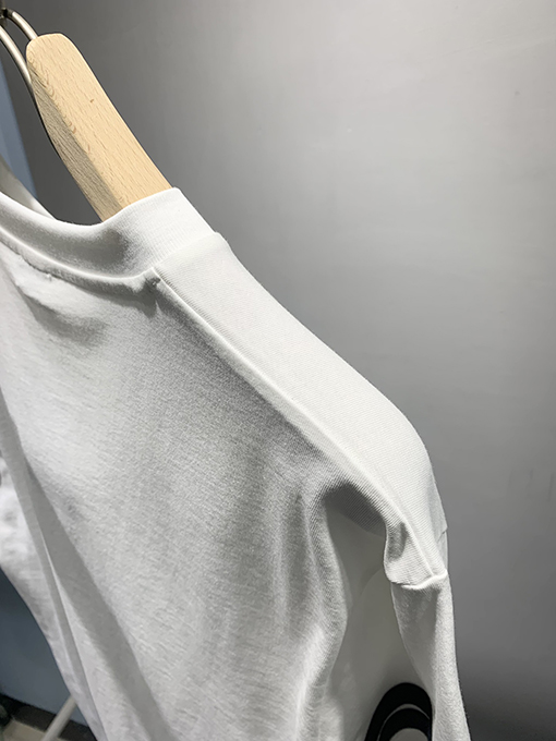 サンローランスーパーコピー2025 ss新しい袖口ウェビングTシャツ