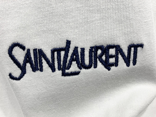 サンローランスーパーコピー2025 ss新しい袖口ウェビングTシャツ