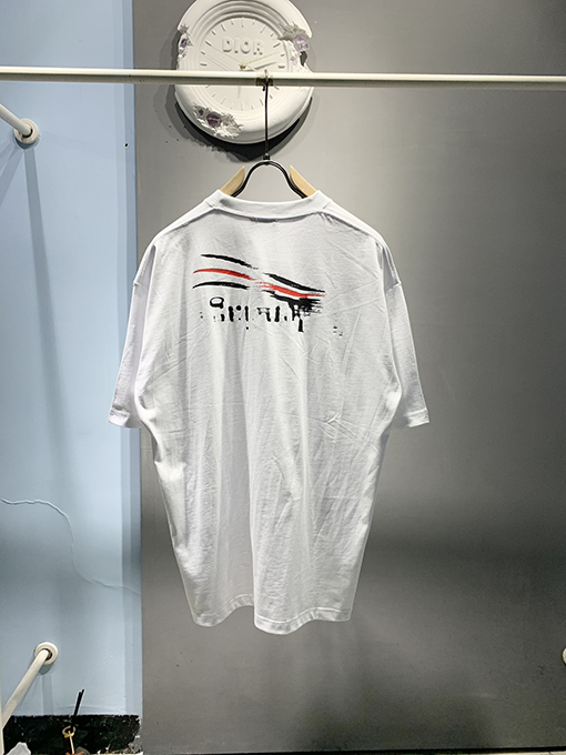 バレンシアガスーパーコピー2025ss新しい抽象的なコーラロゴプリントTシャツ