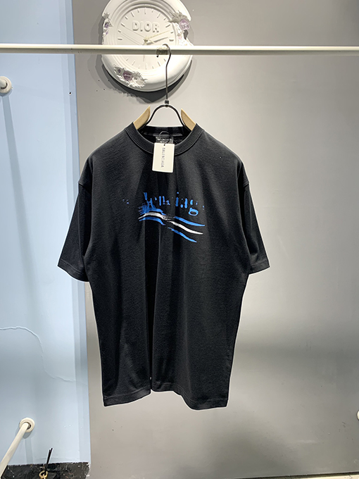 バレンシアガスーパーコピー2025ss新しい抽象的なコーラロゴプリントTシャツ