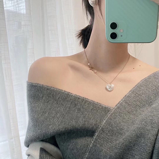 シャネルスーパーコピーハートパールネックレス