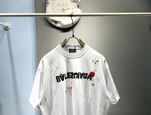 バレンシアガコピー2025ss新しいインクTシャツ