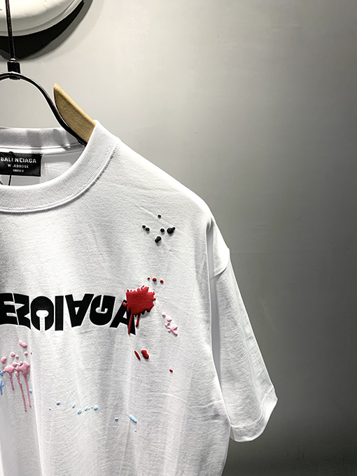 バレンシアガコピー2025ss新しいインクTシャツ