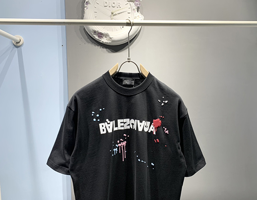 バレンシアガコピー2025ss新しいインクTシャツ