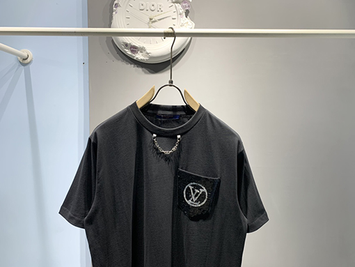 ルイヴィトン新しいビーズロゴポケットTシャツ