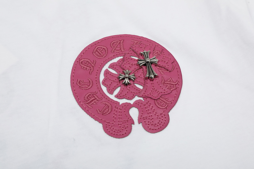 クロムハーツファッションレザータグ刺繍半袖シャツ