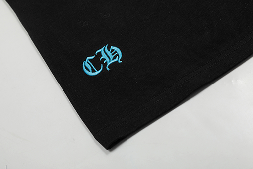 クロムハーツスーパーコピー 刺繍パッチパターンクロスメタルレザータグ半袖シャツ