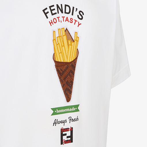 フェンディ2025ss新しいLicious刺繍パッチTシャツ