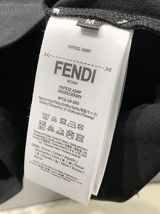 フェンディ2025ss新しいLicious刺繍パッチTシャツ