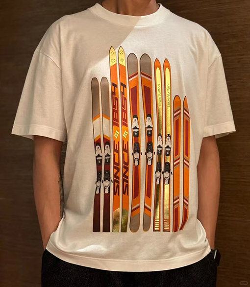 ルイヴィトンスノーボード半袖Tシャツ