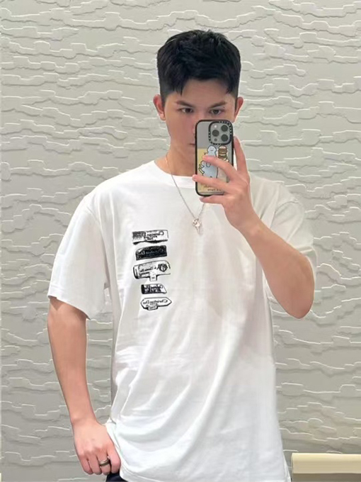 ディオール新しいアルファベット半袖Tシャツ