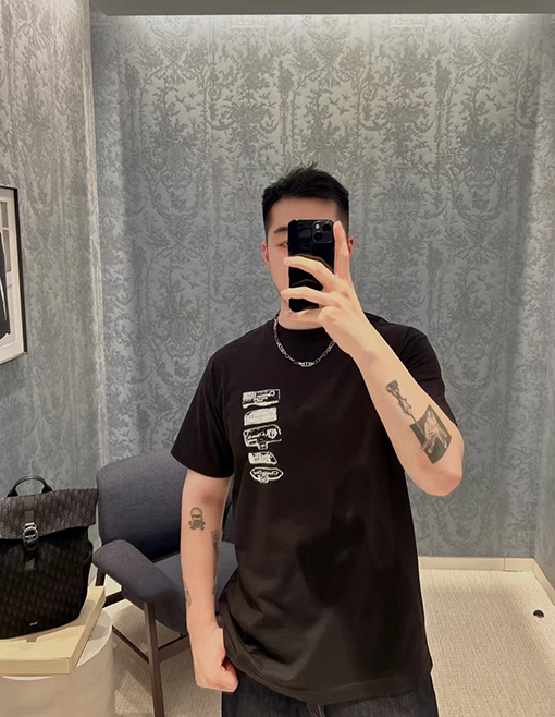 ディオール新しいアルファベット半袖Tシャツ