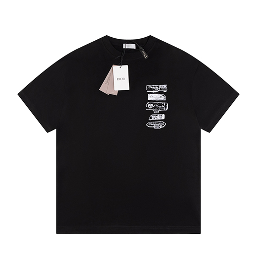ディオール新しいアルファベット半袖Tシャツ