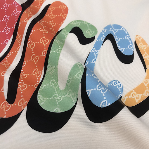グッチ新しいプリント文字半袖クルーネックTシャツ