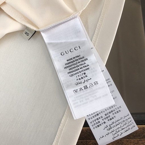 グッチ新しいプリント文字半袖クルーネックTシャツ