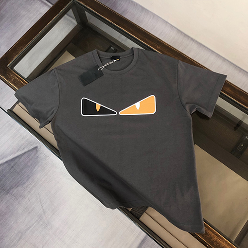 フェンディコピーファッションカジュアルクルーネックカップルTシャツ