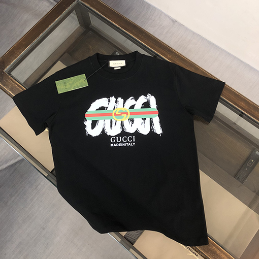 グッチコットン新しいカップルの半袖Tシャツ