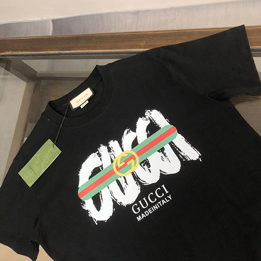 グッチコットン新しいカップルの半袖Tシャツ