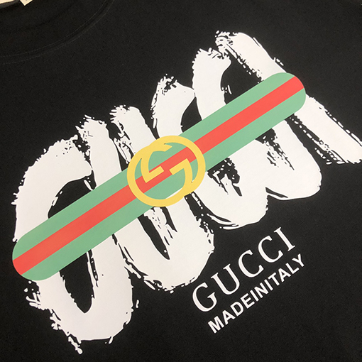 グッチコットン新しいカップルの半袖Tシャツ
