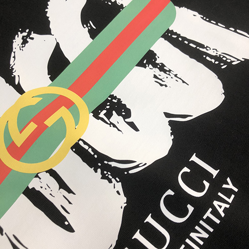 グッチコットン新しいカップルの半袖Tシャツ