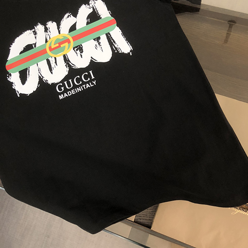 グッチコットン新しいカップルの半袖Tシャツ