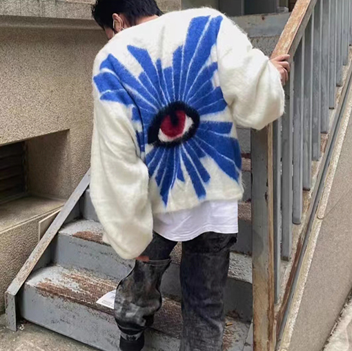リックオウエンス ファッションプルオーバー真実の目のセーター