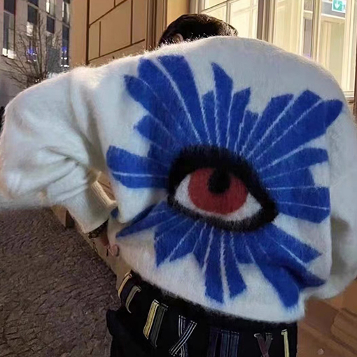 リックオウエンス ファッションプルオーバー真実の目のセーター