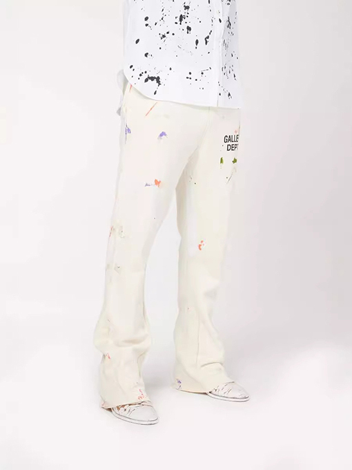 Gallery Dept スウェットパンツパッチワーク ブーツカットパンツ