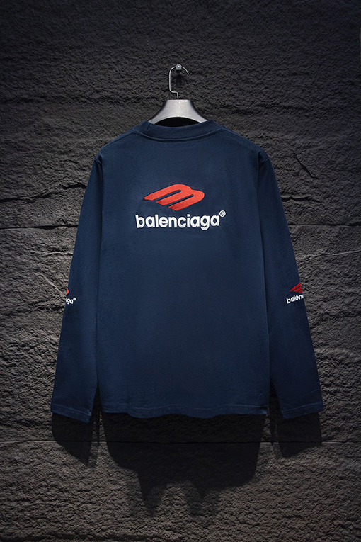 バレンシアガコピーBalenciaga 刺繍長袖Tシャツ