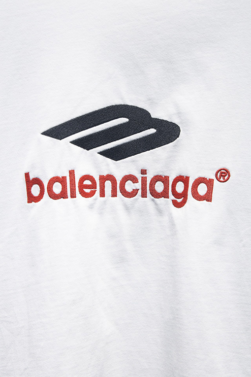 バレンシアガコピーBalenciaga 刺繍長袖Tシャツ