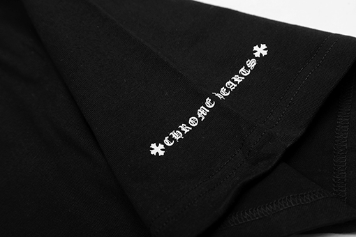 クロムハーツホワイトシルバーメッキ立体プリント半袖シャツ