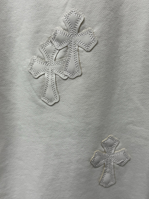 クロムハーツ CHクロスレザー刺繍束脚パンツ