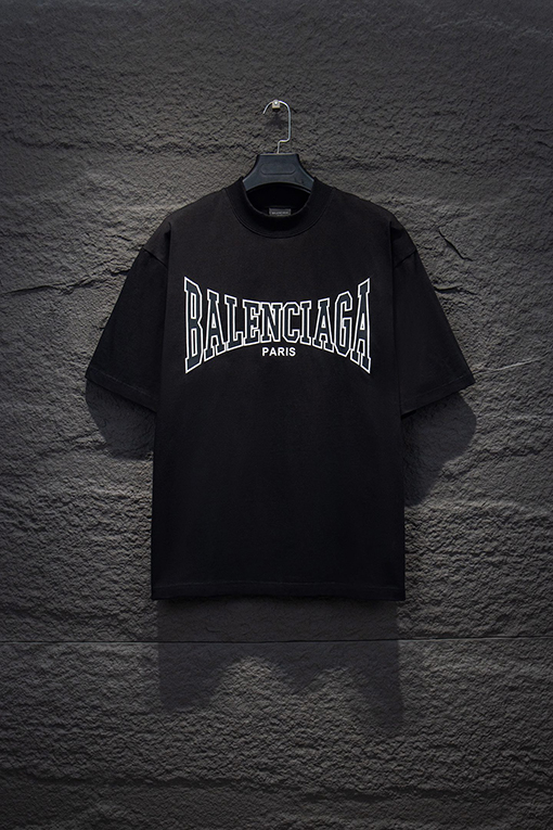 バレンシアガラバークラック半袖Tシャツ