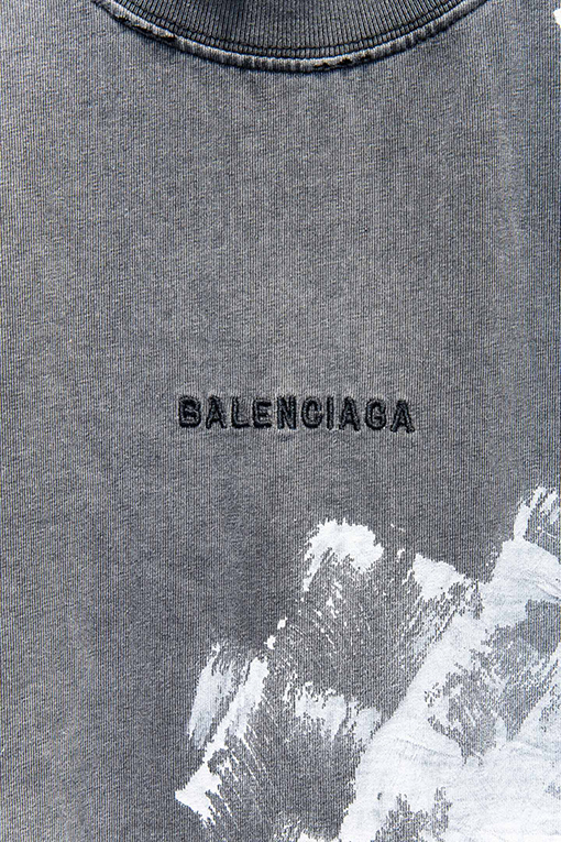 バレンシアガコピー古い全身落書きの新しいTシャツ