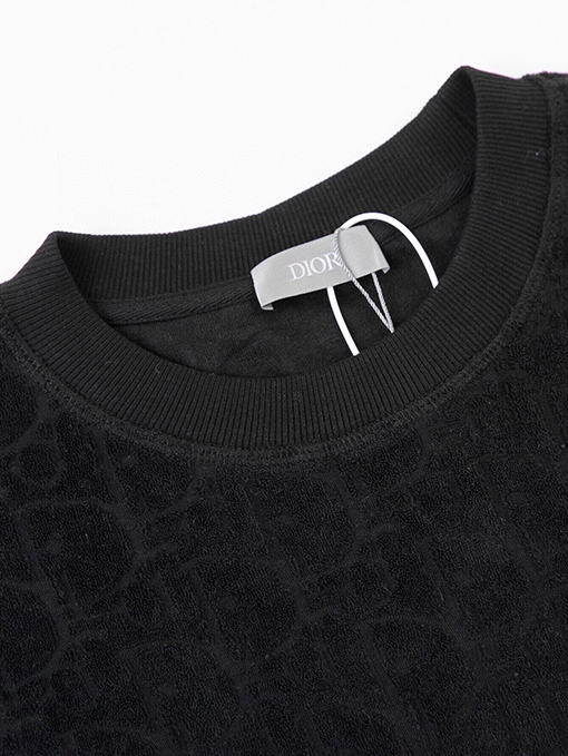ディオールタオル刺繍ジャカード半袖Tシャツ
