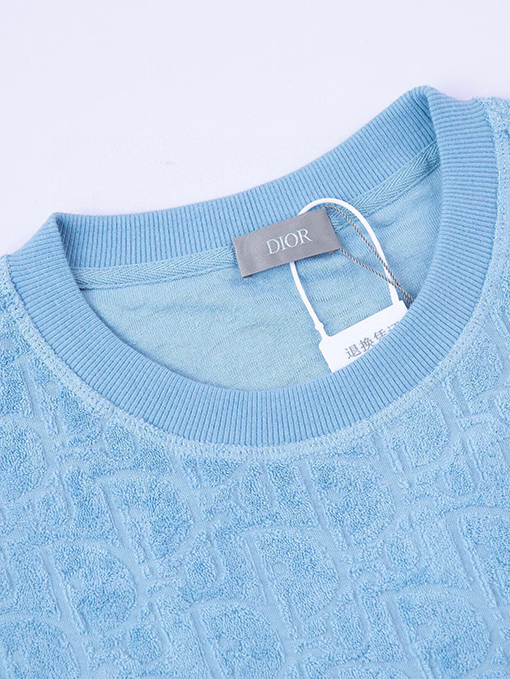 ディオールタオル刺繍ジャカード半袖Tシャツ