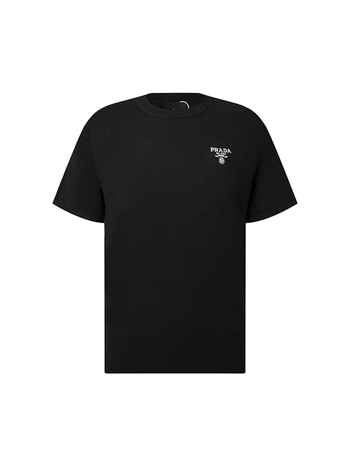 プラダスーパーコピーウール混紡クルーネックニット半袖Tシャツ