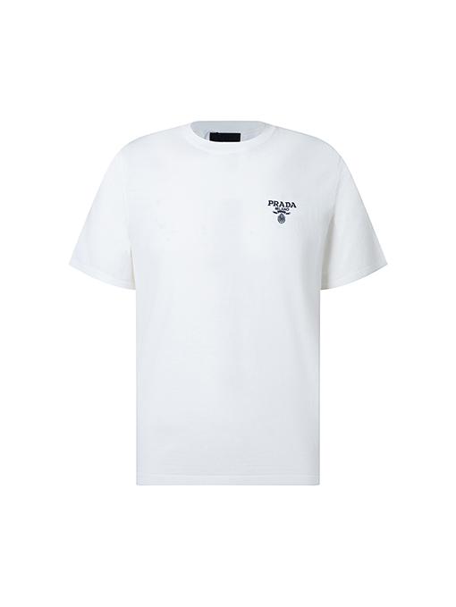 プラダスーパーコピーウール混紡クルーネックニット半袖Tシャツ