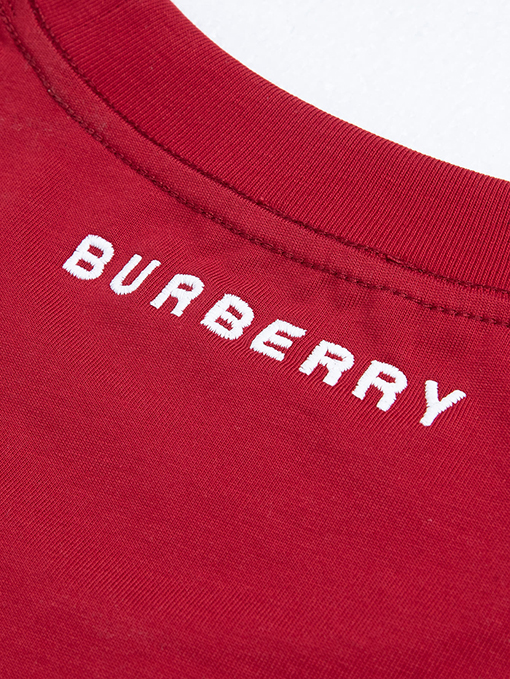 バーバリー立体刺繍入りショートスリーブTシャツ