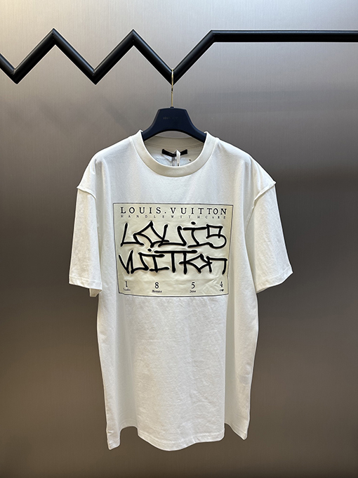 ルイヴィトンクラシックなクルーネック半袖Tシャツ