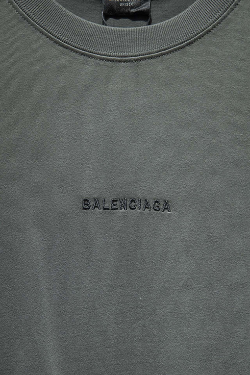 バレンシアガOSシルエット刺繍入り半袖Tシャツ